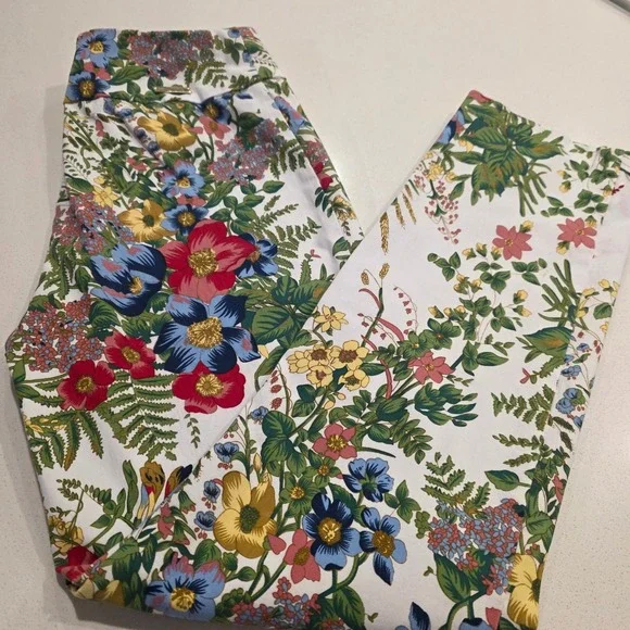 Joseph Ribkoff Floral Print Pants Women Size 6 High Waist Cropped Leg - Picture 9 of 9
